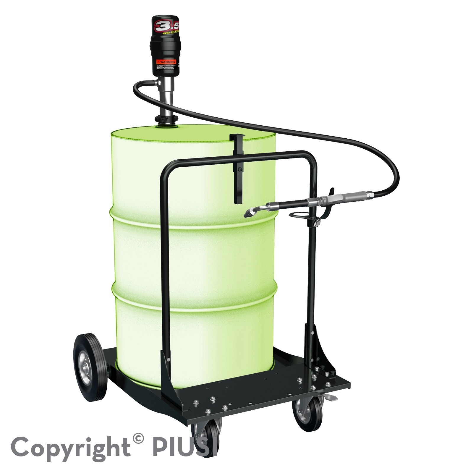 Bộ máy bơm dầu nhớt khí nén Piusi Oil Cart Kit 3.5