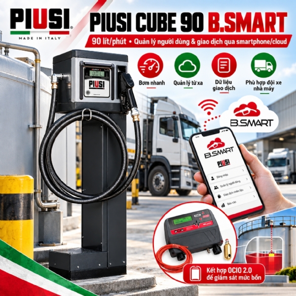 H�nh ?nh minh h?a: Piusi Cube 90 B.Smart: trạm cấp dầu 90 lít/phút cho đội xe logistics - Tin t?c Piussi
